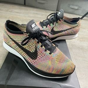 Nike flyknit racer “multi-color” size 9.5